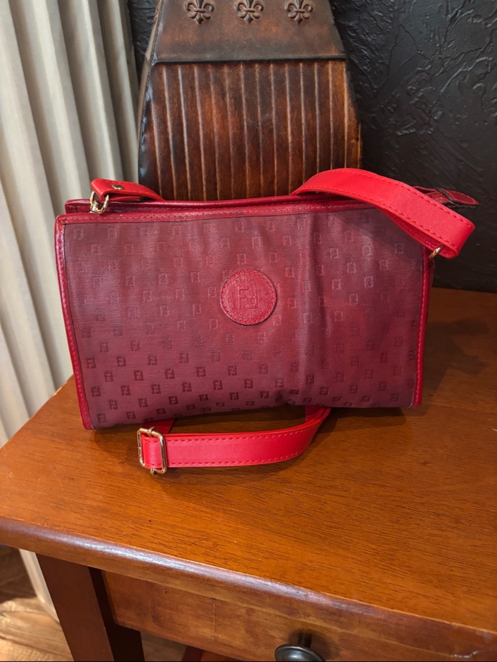 80's FENDI Vintage Authentic Clutch Cosmetic Toiletry Bag Made in Italy